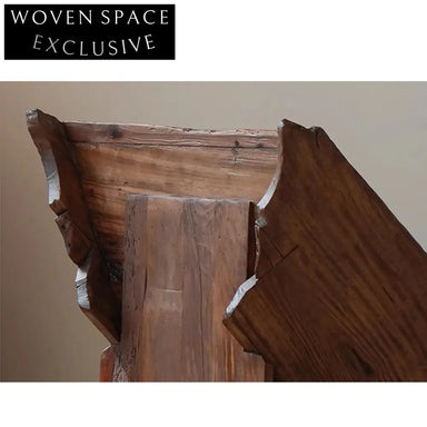 Minimalist Solid Elm Wood Wabi Sabi Antique Style Lounge Chair