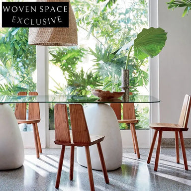 Minimalist Tempered Glass Round or Rectangular Modern Dining Table