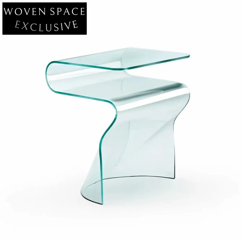 Minimalist Transparent Acrylic Glass Sofa Side Modern Unique Coffee Table
