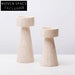 Minimalist Travertine Texture Candle Holder Stand for Modern Home Decor