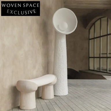 Minimalist Trumpet Shape Tall Floor Lamp with White Glass Shade