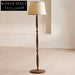Minimalist Wabi-Sabi Natural Fabric Wood Floor Lamp