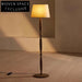 Minimalist Wabi-Sabi Natural Fabric Wood Floor Lamp