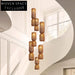 Minimalist Wabi-Sabi Rattan LED Chandelier Pendant Lamp for Dining Room Decor