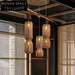 Minimalist Wabi-Sabi Rattan LED Chandelier Pendant Lamp for Dining Room Decor