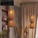 Minimalist Wabi-Sabi Rattan LED Chandelier Pendant Lamp for Dining Room Decor