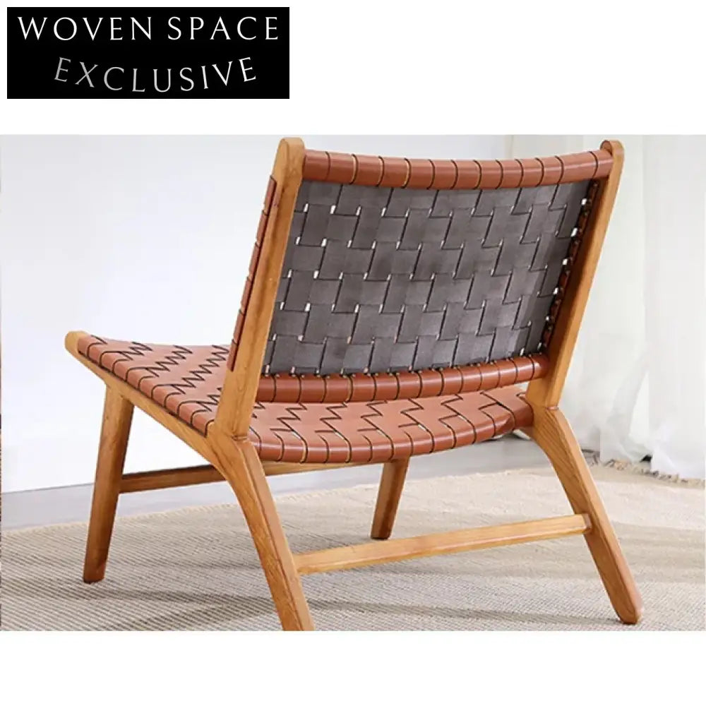 Minimalist Wabi Sabi Solid Ash Wood Indoor Lounge Chair