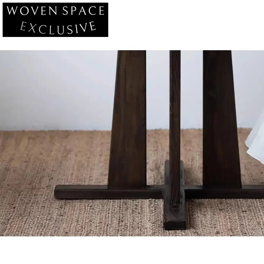 Minimalist Wabi Sabi Solid Wood Contemporary Round Dining Table