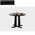 Minimalist Wabi Sabi Solid Wood Contemporary Round Dining Table