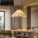 Minimalist Wabisabi Fabric LED Pendant Lamp for Elegant Dining Room Lighting