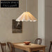 Minimalist Wabisabi Fabric LED Pendant Lamp for Elegant Dining Room Lighting