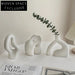 Minimalist White Ceramics Flower Vase for Modern Home Decor Design