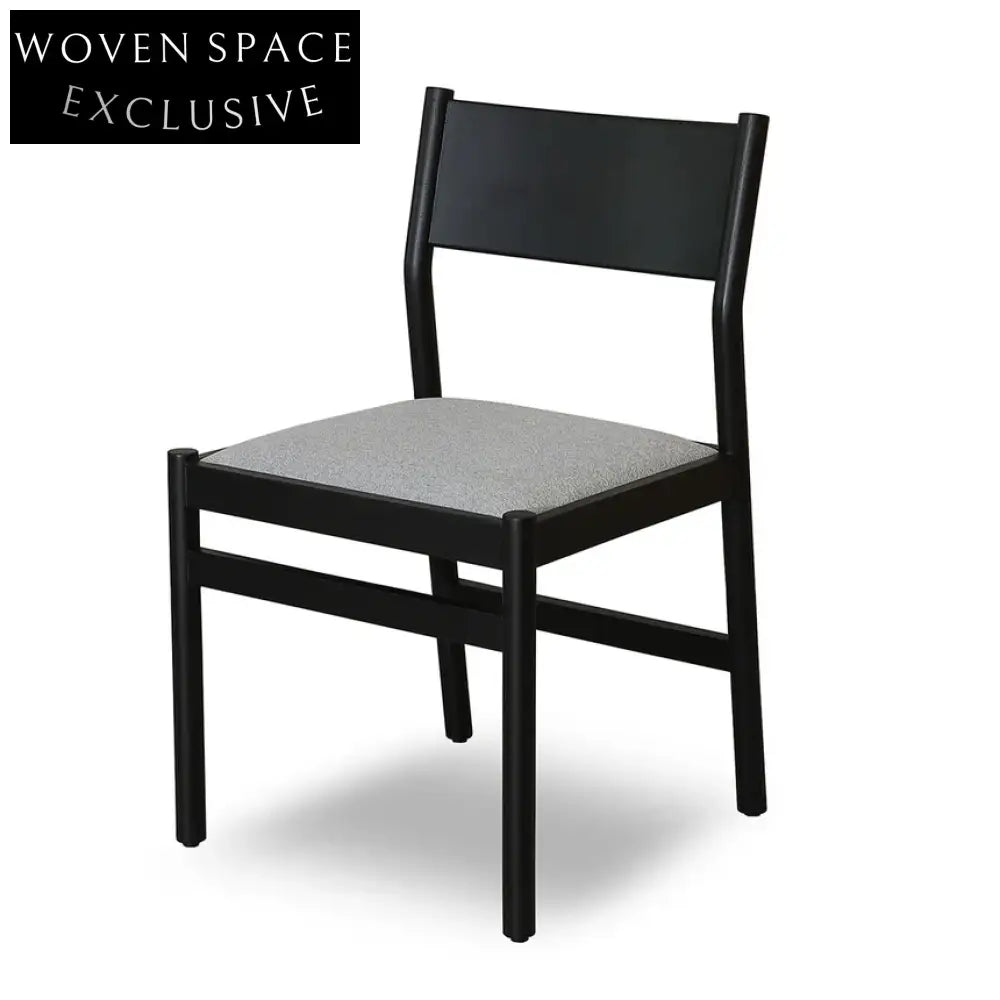 Mirit Black Dining Chair - Moon Grey (Set of 2)
