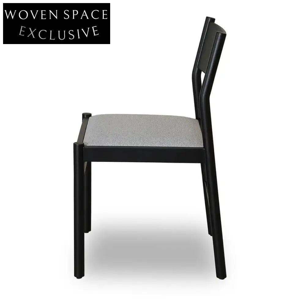 Mirit Black Dining Chair - Moon Grey (Set of 2)