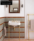 Modena Dietao Basin Pure Copper Floor Bracket Zirconium gold large three-hole