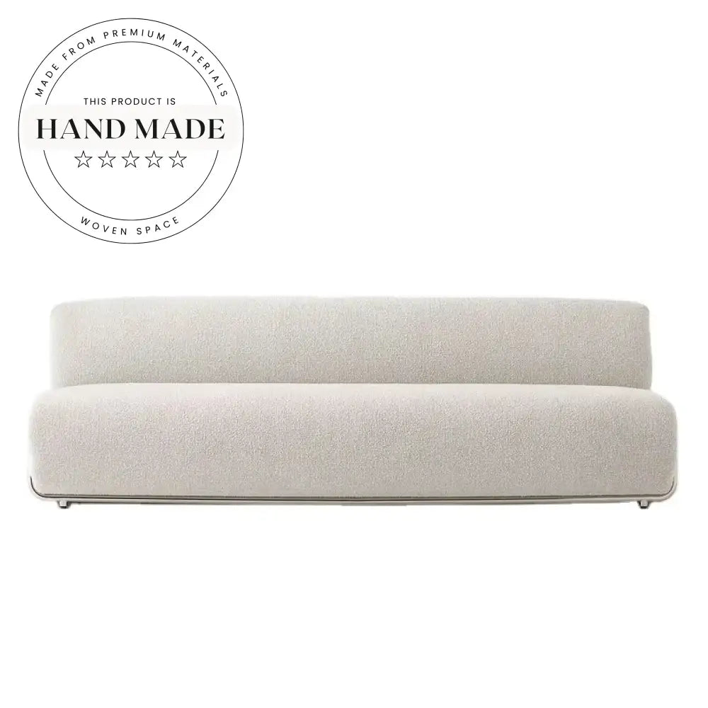 Modern 3-4 Seater Boucle Fabric Apartment Living Room Sofa