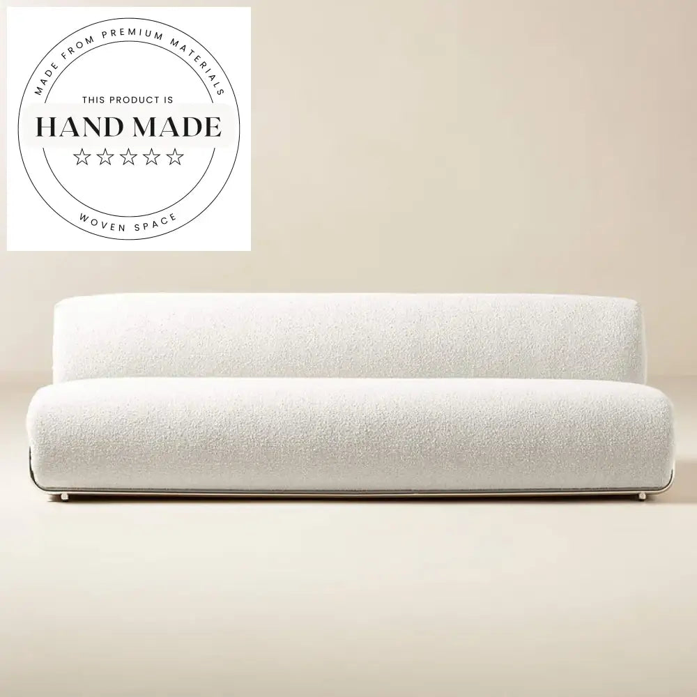 Modern 3-4 Seater Boucle Fabric Apartment Living Room Sofa