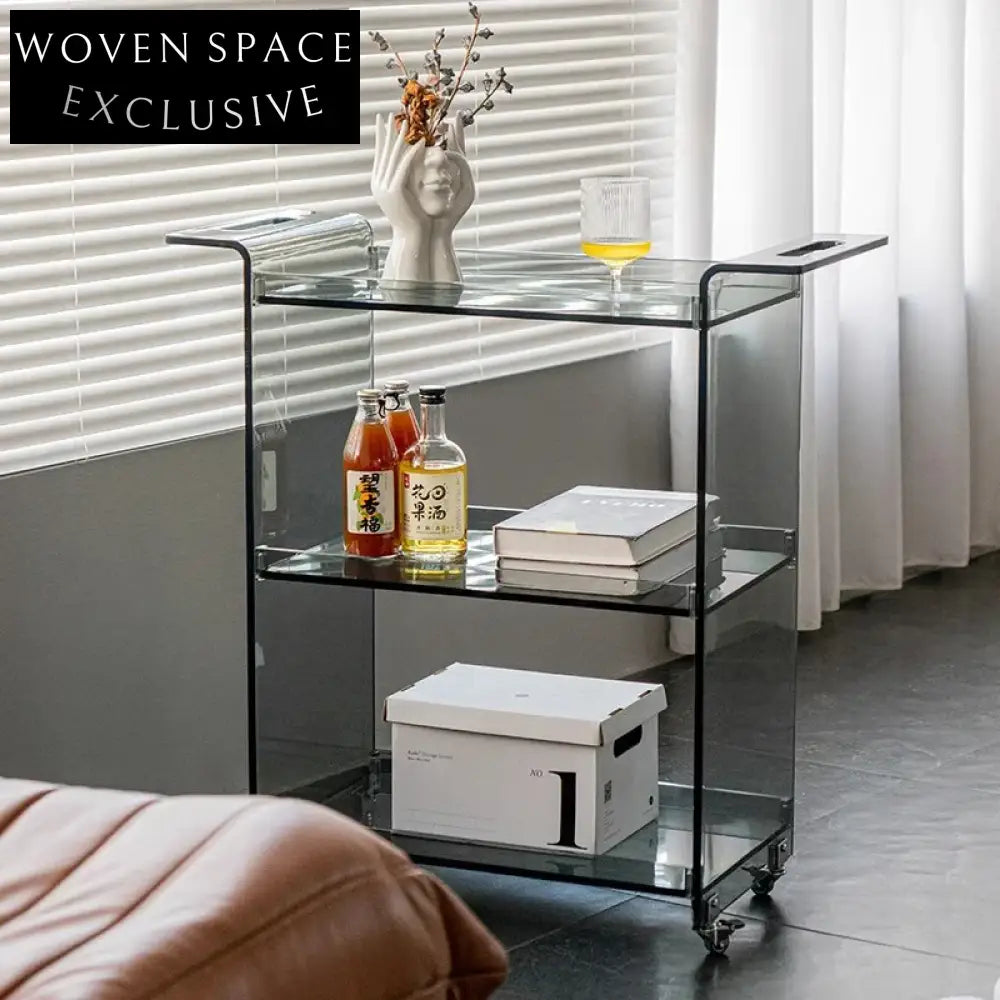 Modern 3-Tier Plastic Rolling Storage Serving Cart for Home and Kitchen