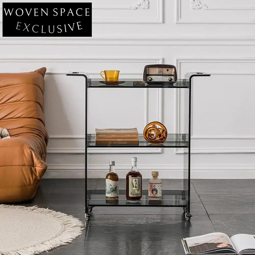 Modern 3-Tier Plastic Rolling Storage Serving Cart for Home and Kitchen