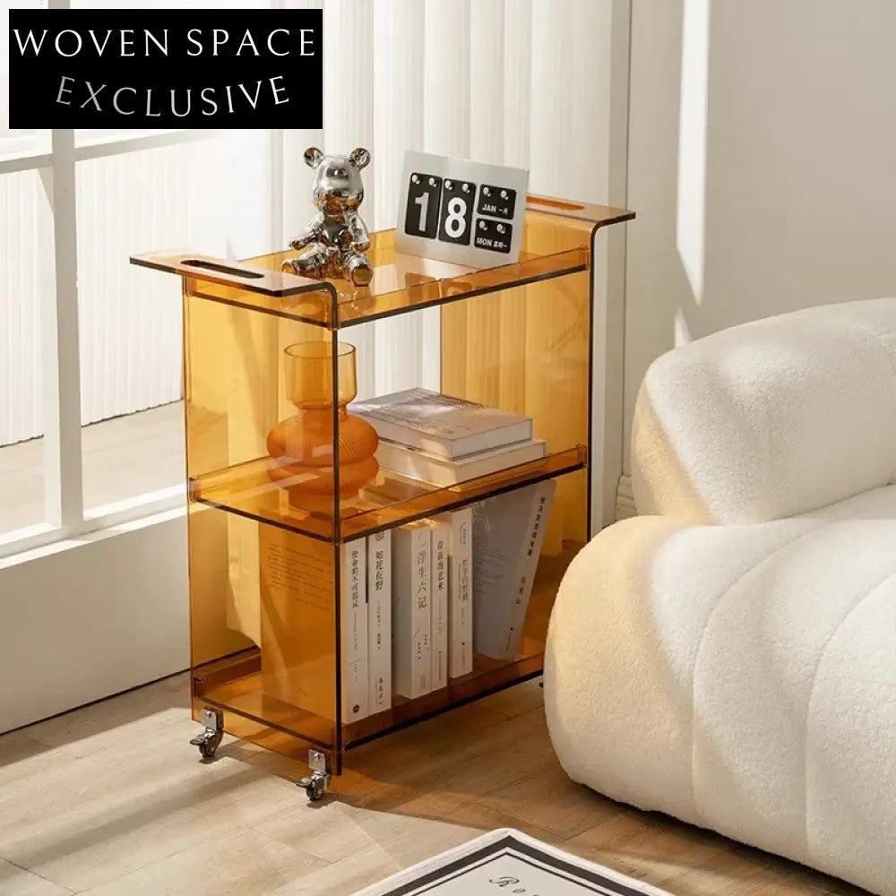 Modern 3-Tier Plastic Rolling Storage Serving Cart for Home and Kitchen