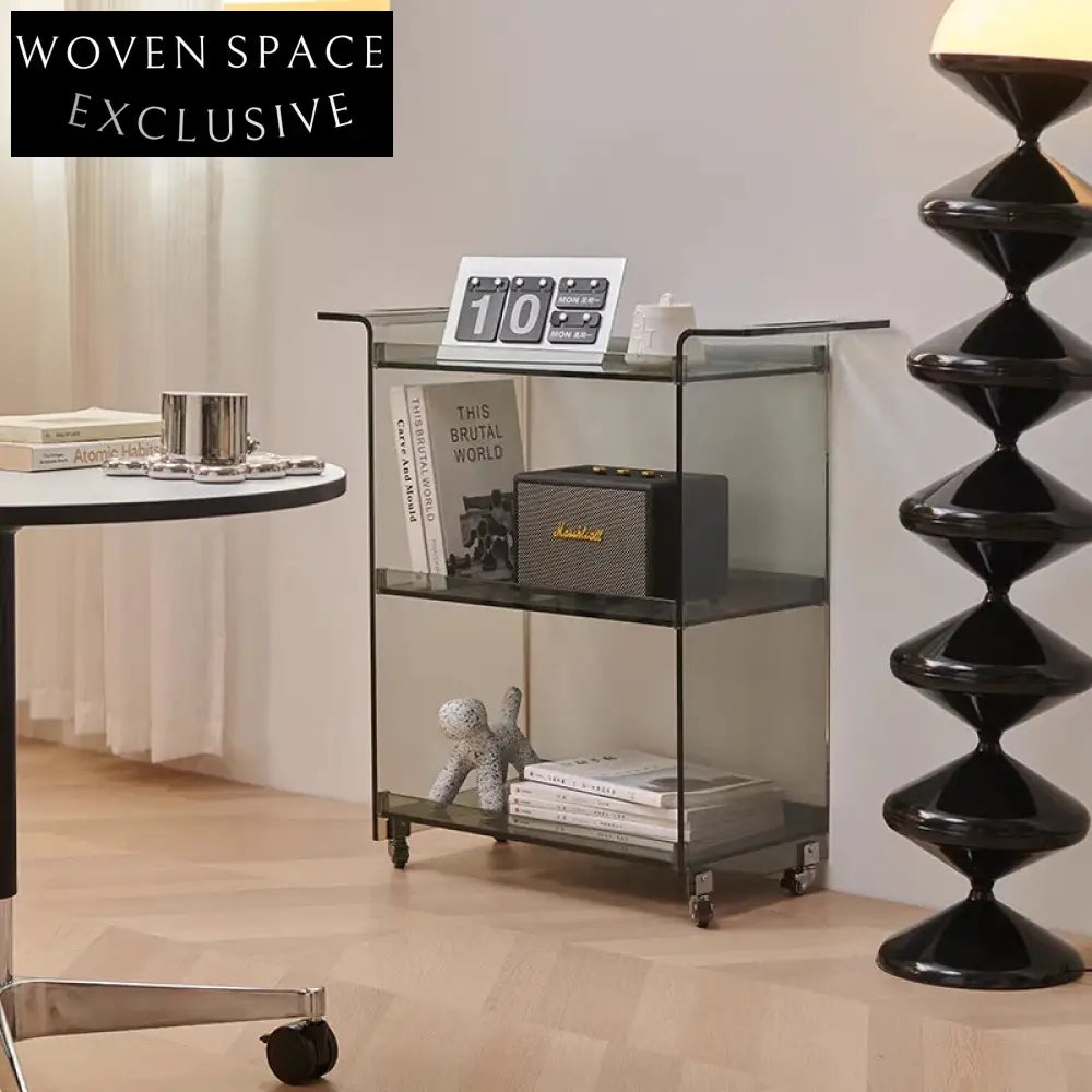 Modern 3-Tier Plastic Rolling Storage Serving Cart for Home and Kitchen