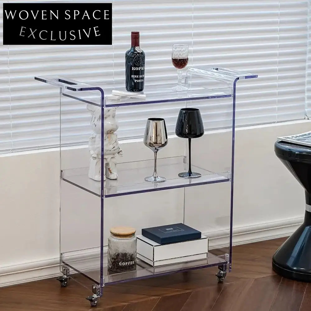 Modern 3-Tier Plastic Rolling Storage Serving Cart for Home and Kitchen