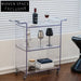 Modern 3-Tier Plastic Rolling Storage Serving Cart for Home and Kitchen