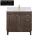 Modern 36-inch Solid Wood Bathroom Vanity Cabinet with Soft-Close Drawers