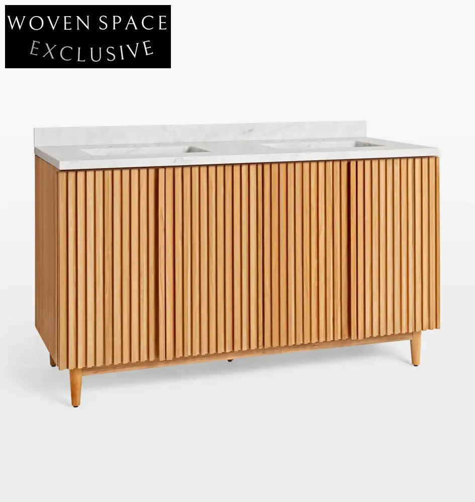 Modern 36-Inch Waterproof Rectangle Brown Walnut Bathroom Vanity Cabinet