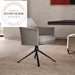 Modern 360 Rotating Upholstered Fabric Swivel Office Dining Armchair
