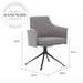 Modern 360 Rotating Upholstered Fabric Swivel Office Dining Armchair