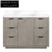 Modern 48-Inch Bathroom Vanity with Integrated Sink, Storage Cabinet, and Drawers