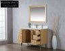 Modern 48-inch Solid Wood Bathroom Vanity Cabinet with Cultured Marble Top