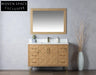 Modern 48-inch Solid Wood Bathroom Vanity Cabinet with Cultured Marble Top