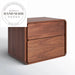 Modern 55cm Solid Oak Two Drawer Storage Bedside Table