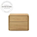 Modern 55cm Solid Oak Two Drawer Storage Bedside Table