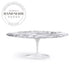 Modern 6 Seater Natural Marble Oval Dining Table