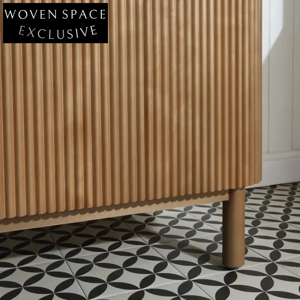 Modern 60-Inch Double Sink Solid Wood Vanity with Carrara Marble Top