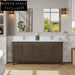 Modern 60-inch Floor Standing Bathroom Vanity with Quartz Top
