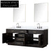 Modern 84-inch Black Melamine Floor Mounted Bathroom Storage Vanity Combo