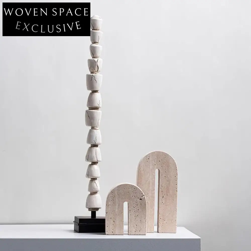 Modern Abstract Ceramic Irregular Shaped Decor Sculpture