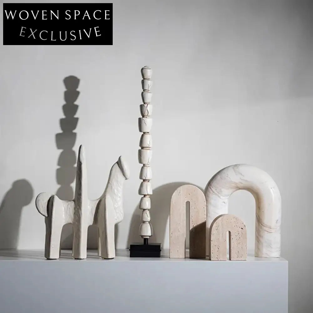 Modern Abstract Ceramic Irregular Shaped Decor Sculpture