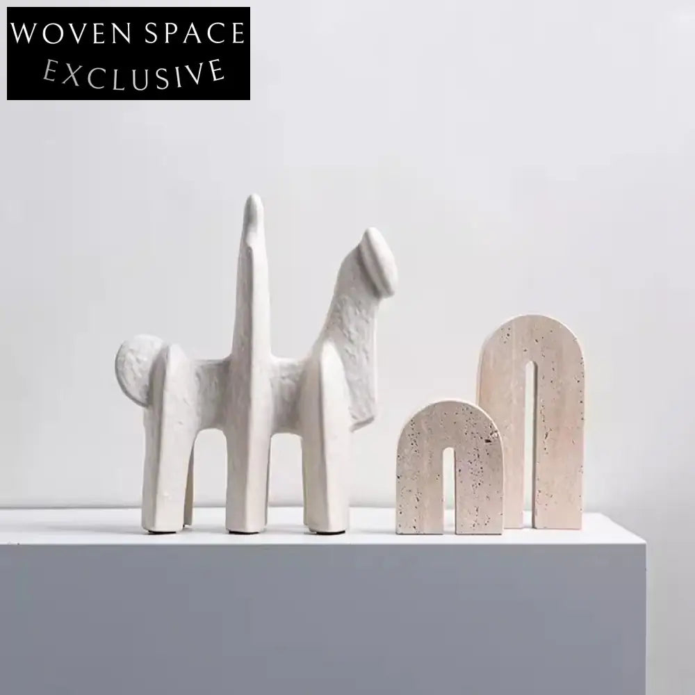 Modern Abstract Ceramic Irregular Shaped Decor Sculpture