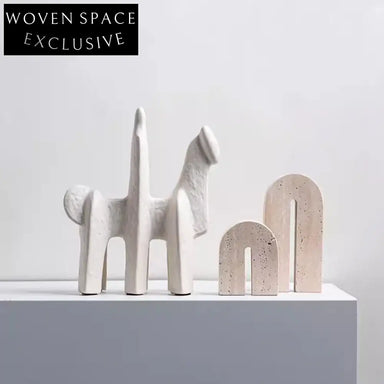 Modern Abstract Ceramic Irregular Shaped Decor Sculpture