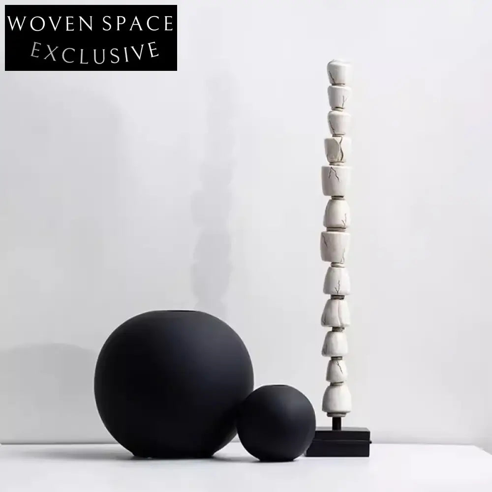 Modern Abstract Ceramic Irregular Shaped Decor Sculpture