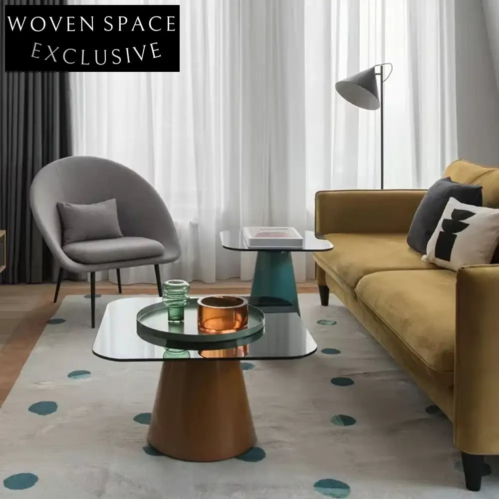 Modern Abstract Cream Hand-Tufted Polyester Area Rug for Living Room Decor