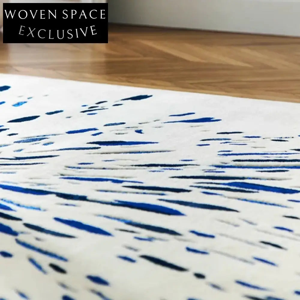 Modern Abstract Dot Design Handmade Area Rug for Living Room