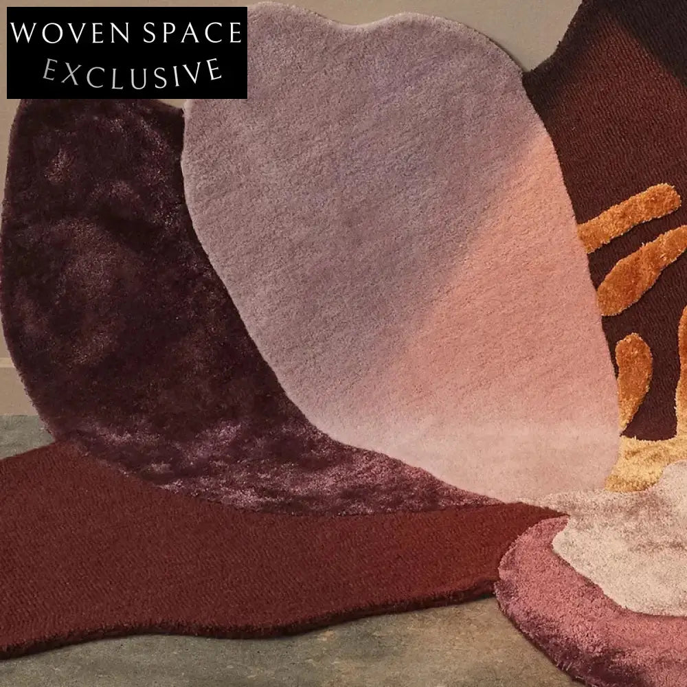 Modern Abstract Geometric Area Rug, Soft Polyester Fiber, Living Room Bedroom Carpet