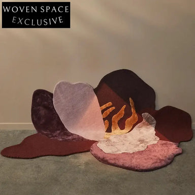 Modern Abstract Geometric Area Rug, Soft Polyester Fiber, Living Room Bedroom Carpet