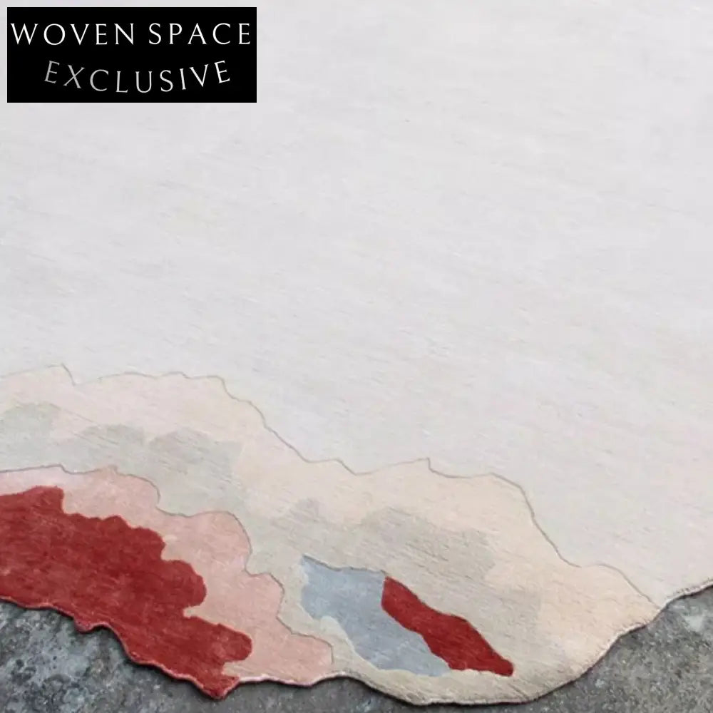 Modern Abstract Handmade Polyester Irregular Area Rug for Living Room Bedroom